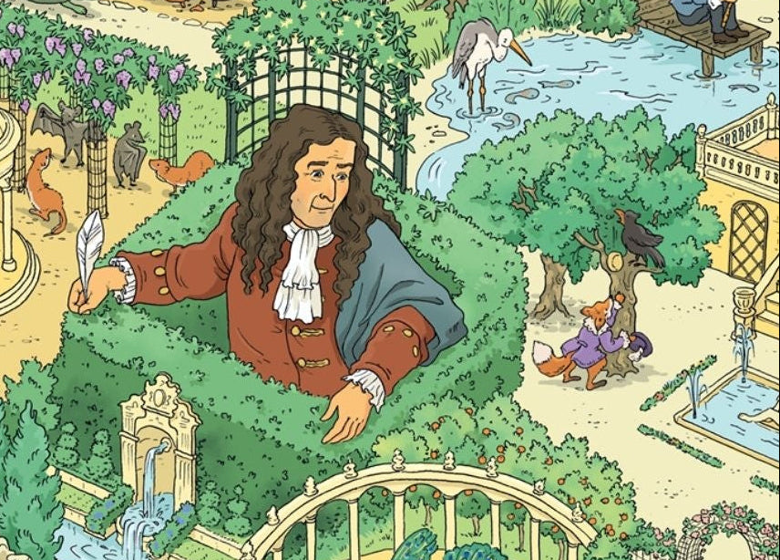 Carte postale fables de La Fontaine Atelier Cyrano