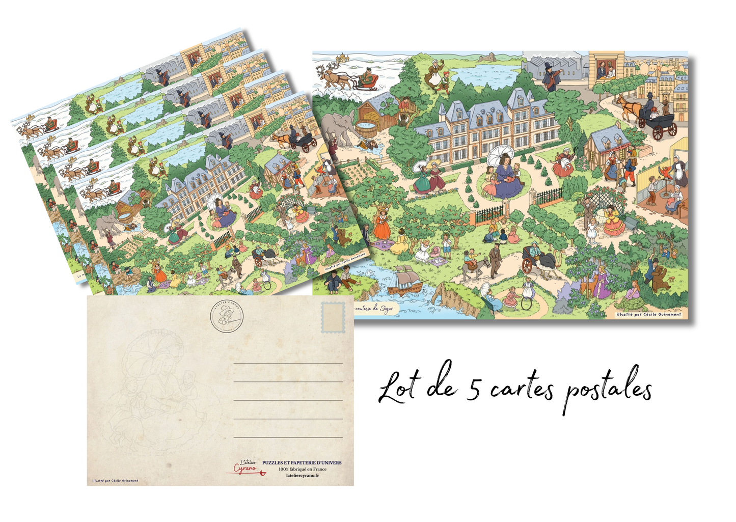 carte postale Comtesse de Ségur Atelier Cyrano