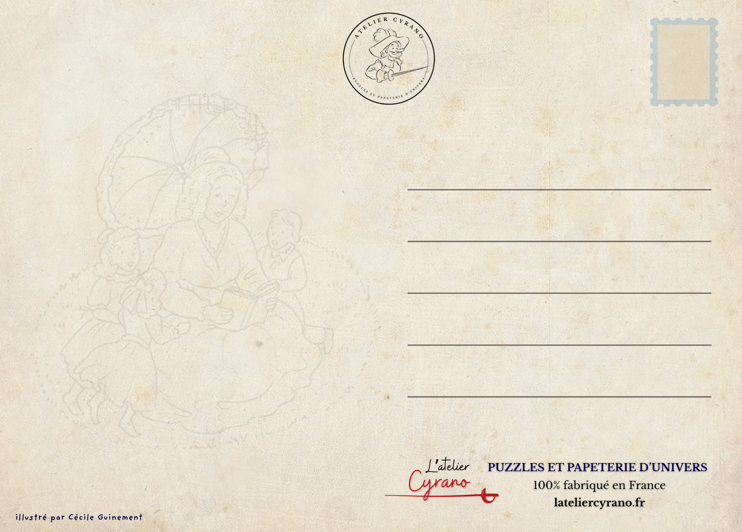 Carte postale "Le Monde de La Comtesse de Ségur"