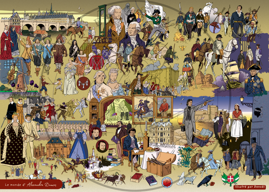 Carte postale "Le Monde d'Alexandre Dumas"