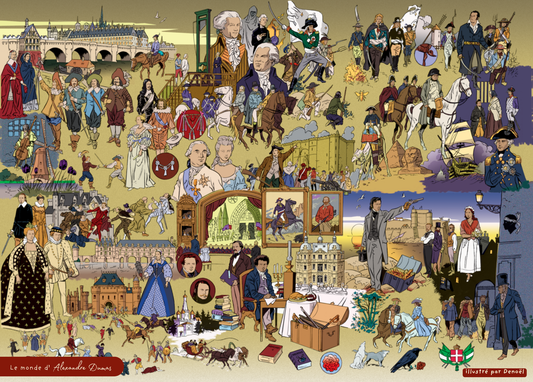 Carte postale Le Monde d'Alexandre Dumas