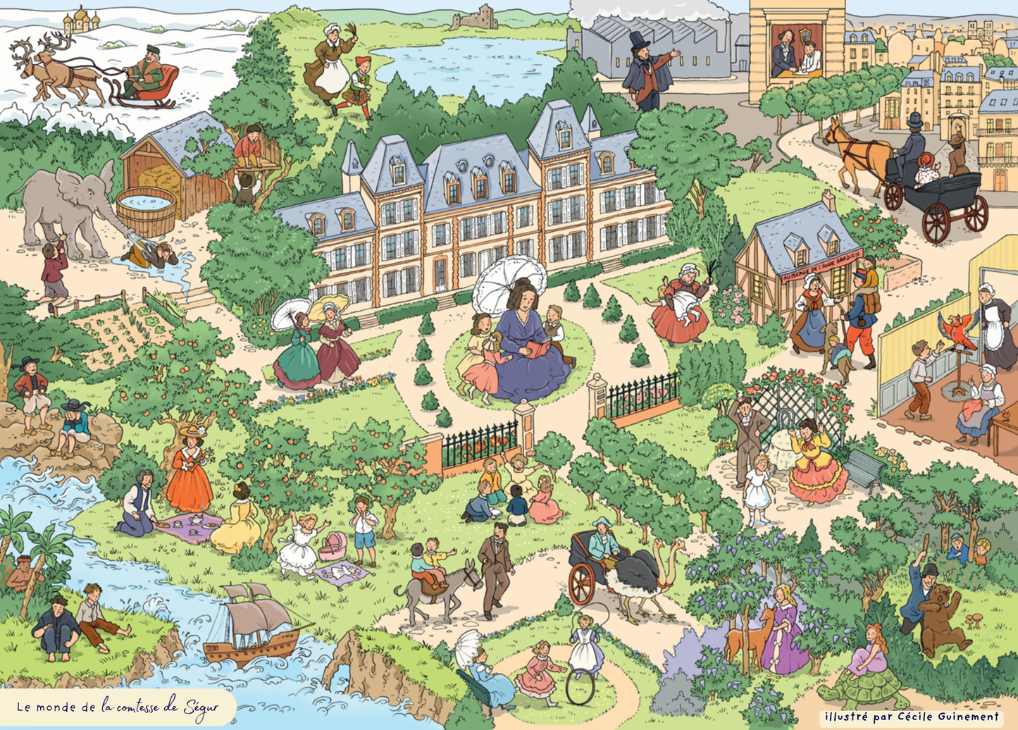 Carte postale Le Monde de La Comtesse de Ségur