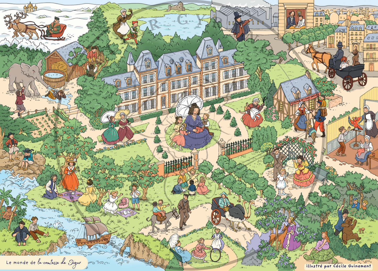 Carte postale "Le Monde de La Comtesse de Ségur"